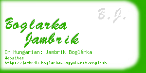 boglarka jambrik business card
